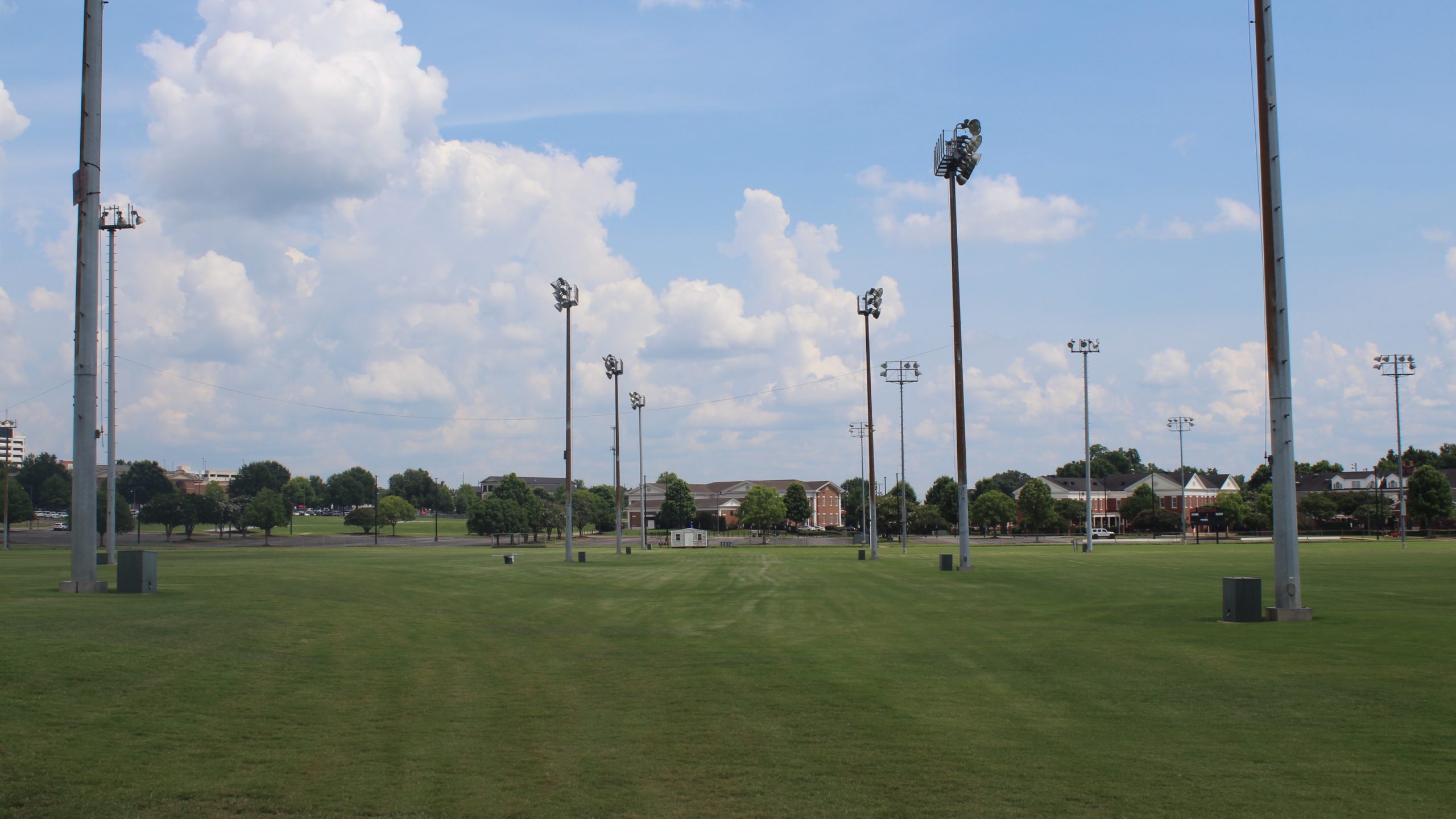 Student recreation fields at The University of Alabama.